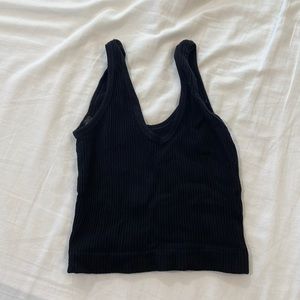 Urban Outfitters Black Ribbed Tank Top